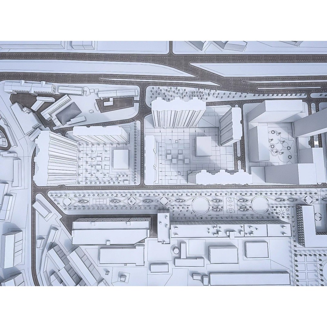 Urban Area 3D Model – Low Poly Cityscape Asset, FBX, Game Ready - View 15