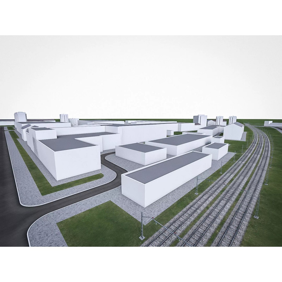 Urban Area 3D Model – Low Poly Cityscape Asset, FBX, Game Ready - View 5