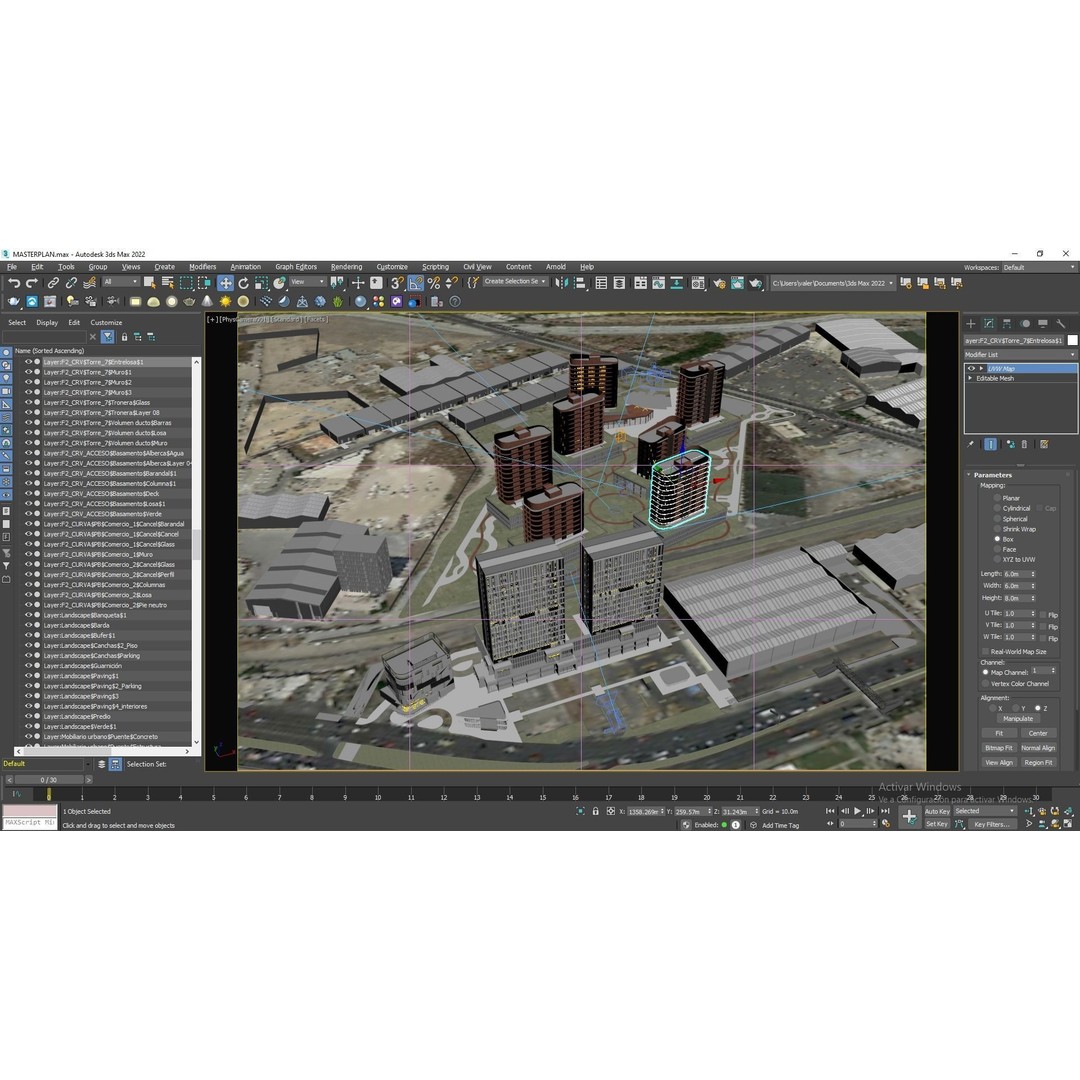 Cityscape 3D Model – Modern Urban Design with PBR Textures