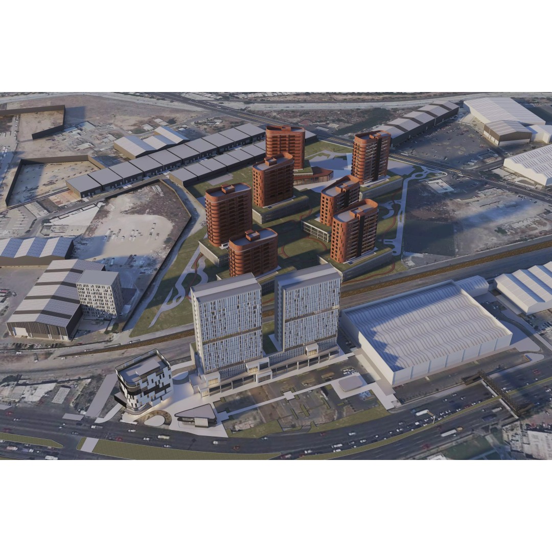 Cityscape 3D Model – Modern Urban Design with PBR Textures - View 2