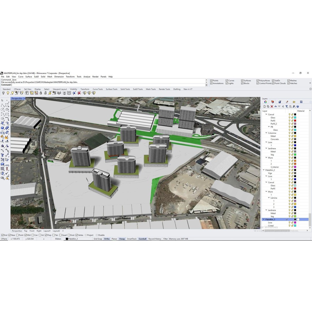 Cityscape 3D Model – Modern Urban Design with PBR Textures - View 33