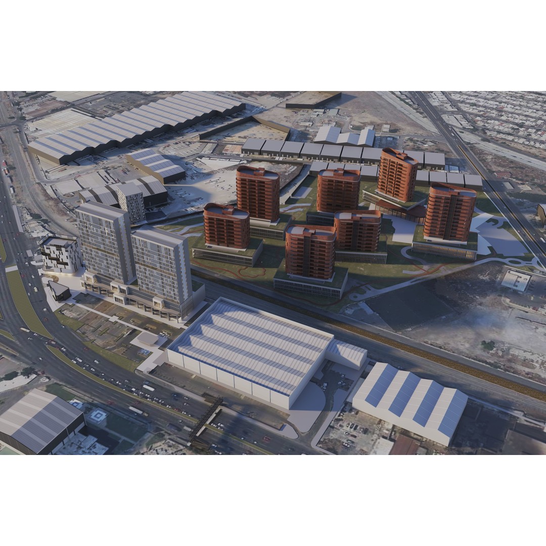 Cityscape 3D Model – Modern Urban Design with PBR Textures - View 4