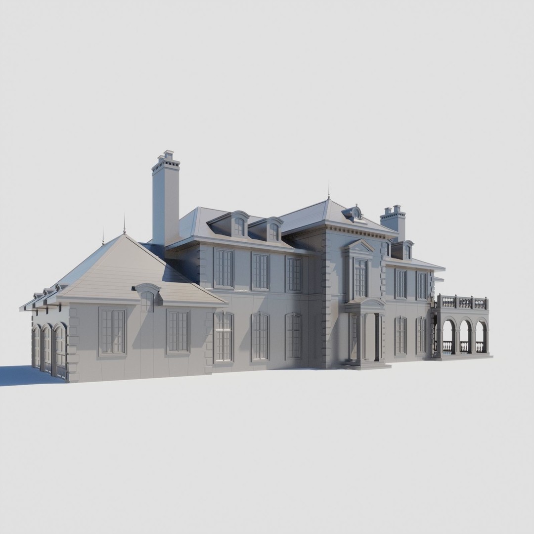 House Set 3D Model – Collection of 10 Buildings, FBX Format