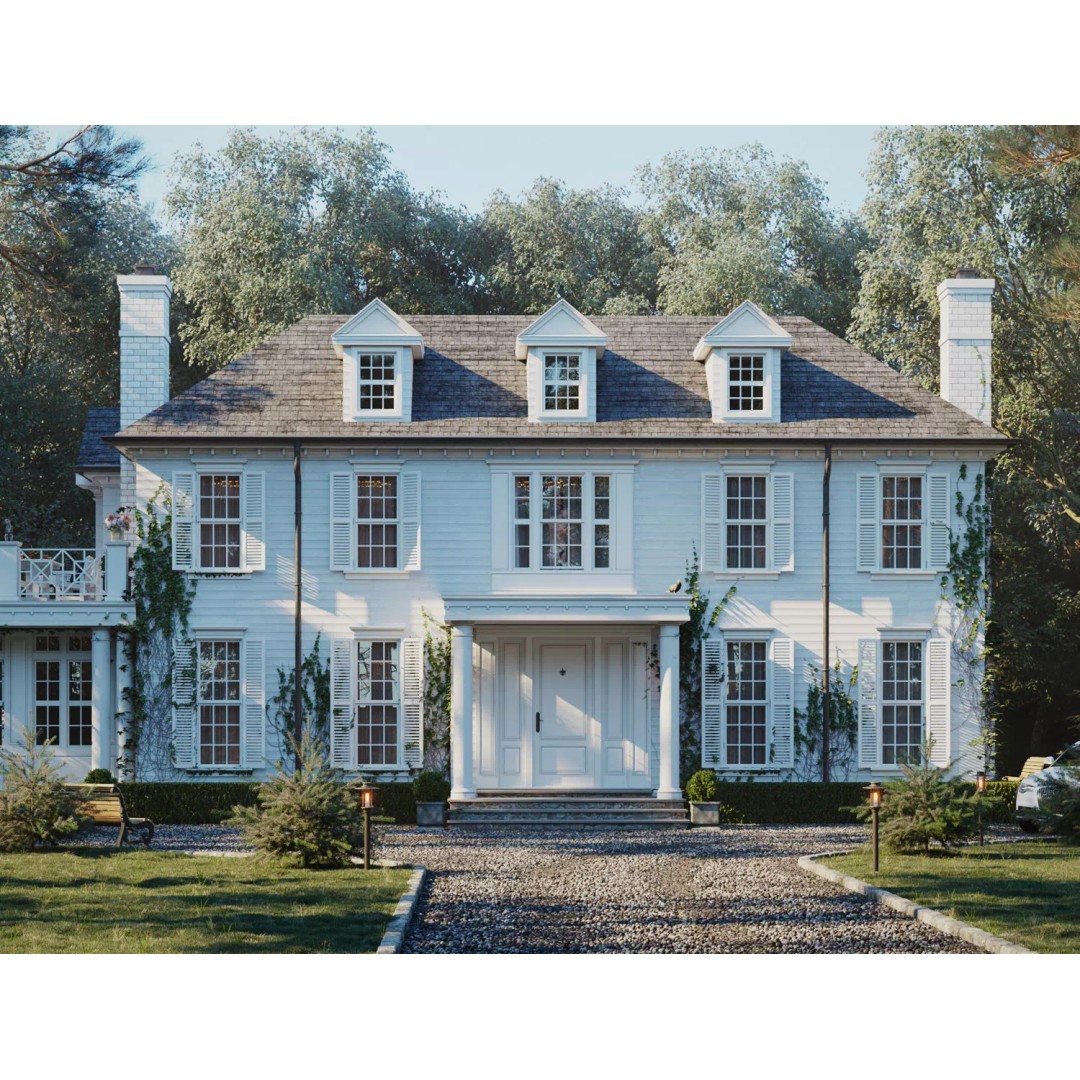 House Set 3D Model – Collection of 10 Buildings, FBX Format - View 2