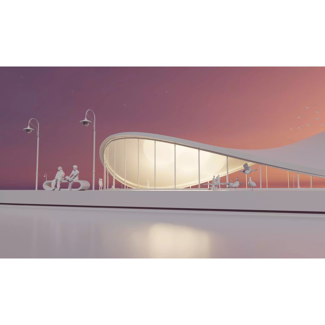 Beach Suite 3D Model – Futuristic Seaside Pavilion, Blender Ready - View 11