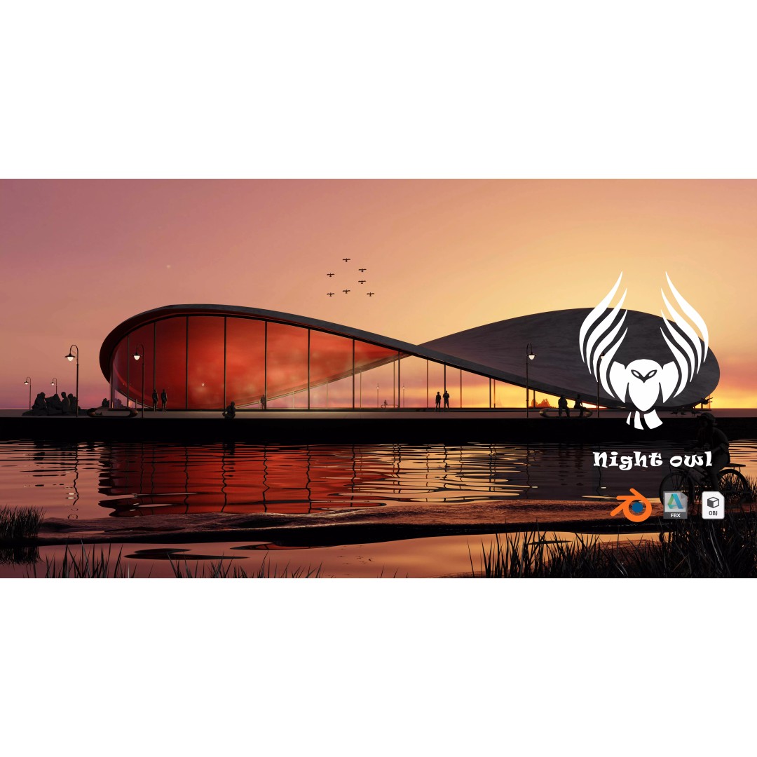 Beach Suite 3D Model – Futuristic Seaside Pavilion, Blender Ready - View 2