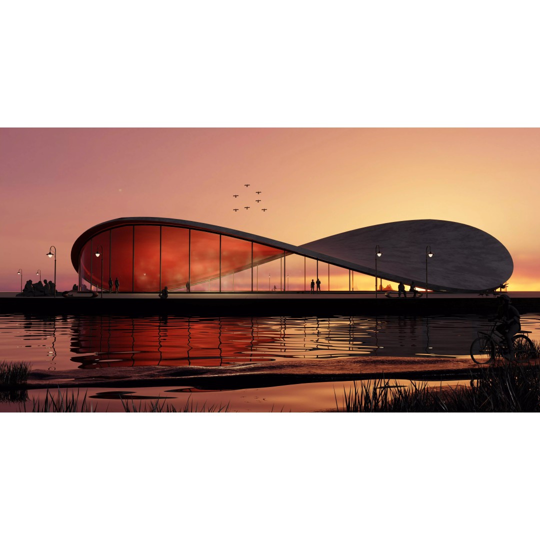 Beach Suite 3D Model – Futuristic Seaside Pavilion, Blender Ready - View 3