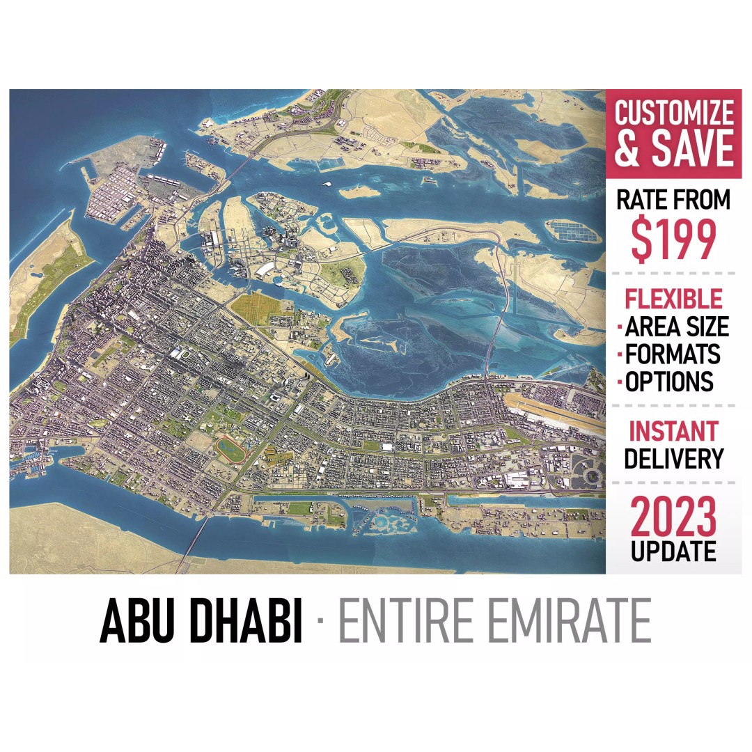 Abu Dhabi 3D Model – Low-Poly Cityscape with Realistic Textures, FBX - View 2