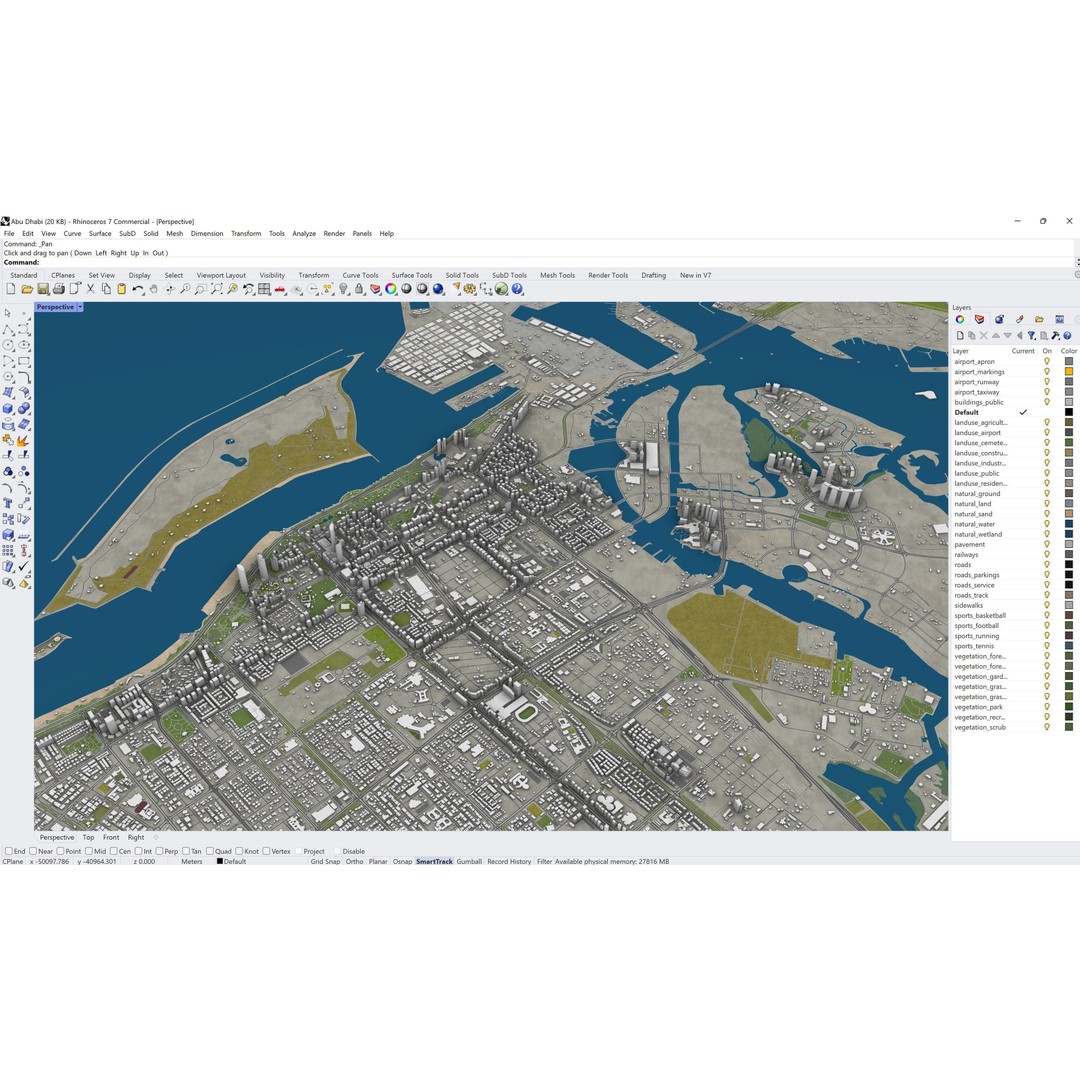Abu Dhabi 3D Model – Low-Poly Cityscape with Realistic Textures, FBX - View 25