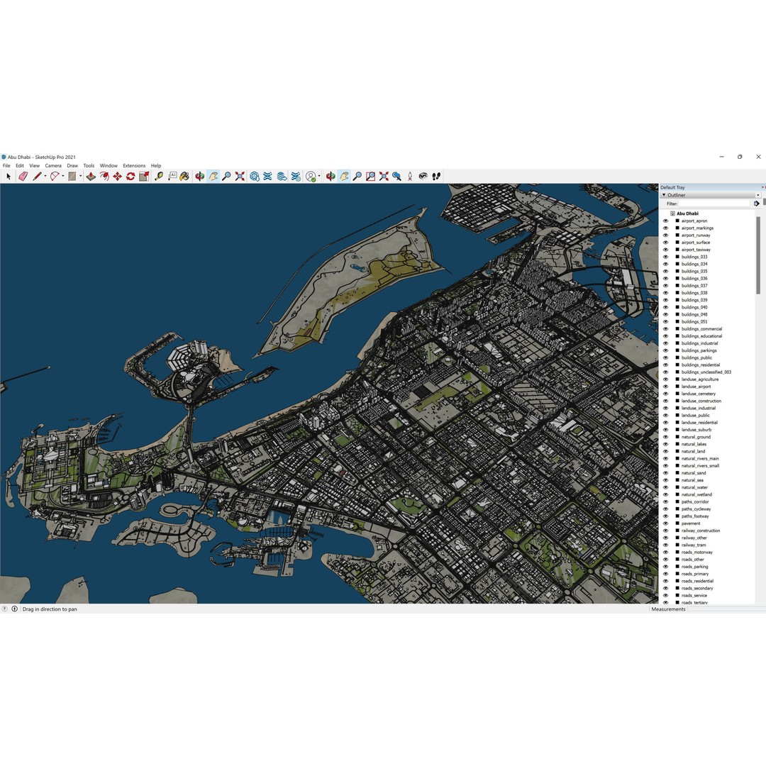 Abu Dhabi 3D Model – Low-Poly Cityscape with Realistic Textures, FBX - View 26