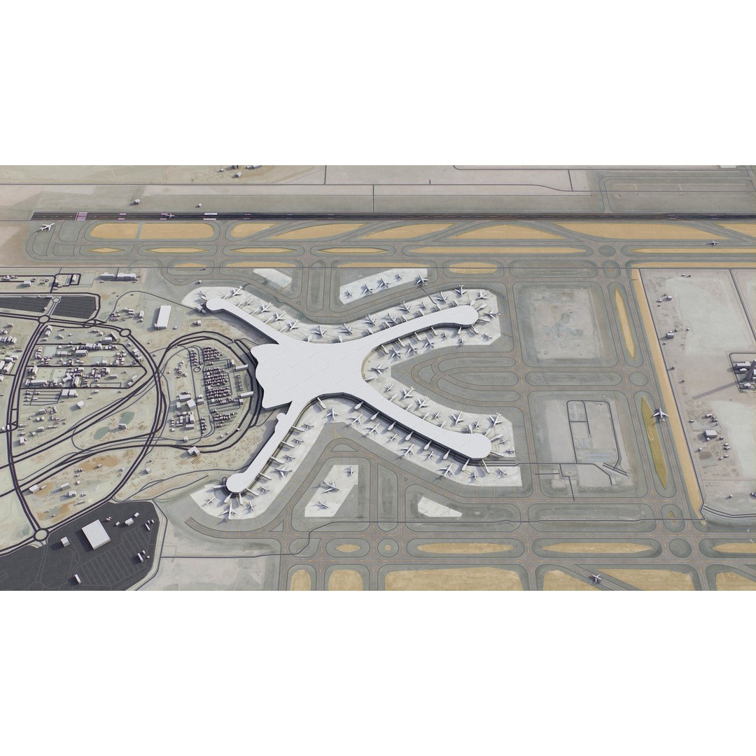 Abu Dhabi 3D Model – Low-Poly Cityscape with Realistic Textures, FBX - View 29
