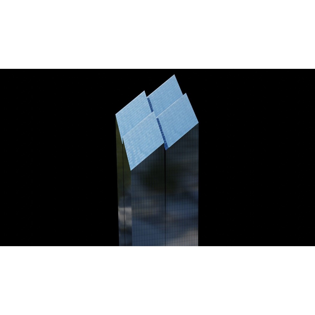 World Trade Center Towers 3D Model – Low Poly Blender Asset - View 13