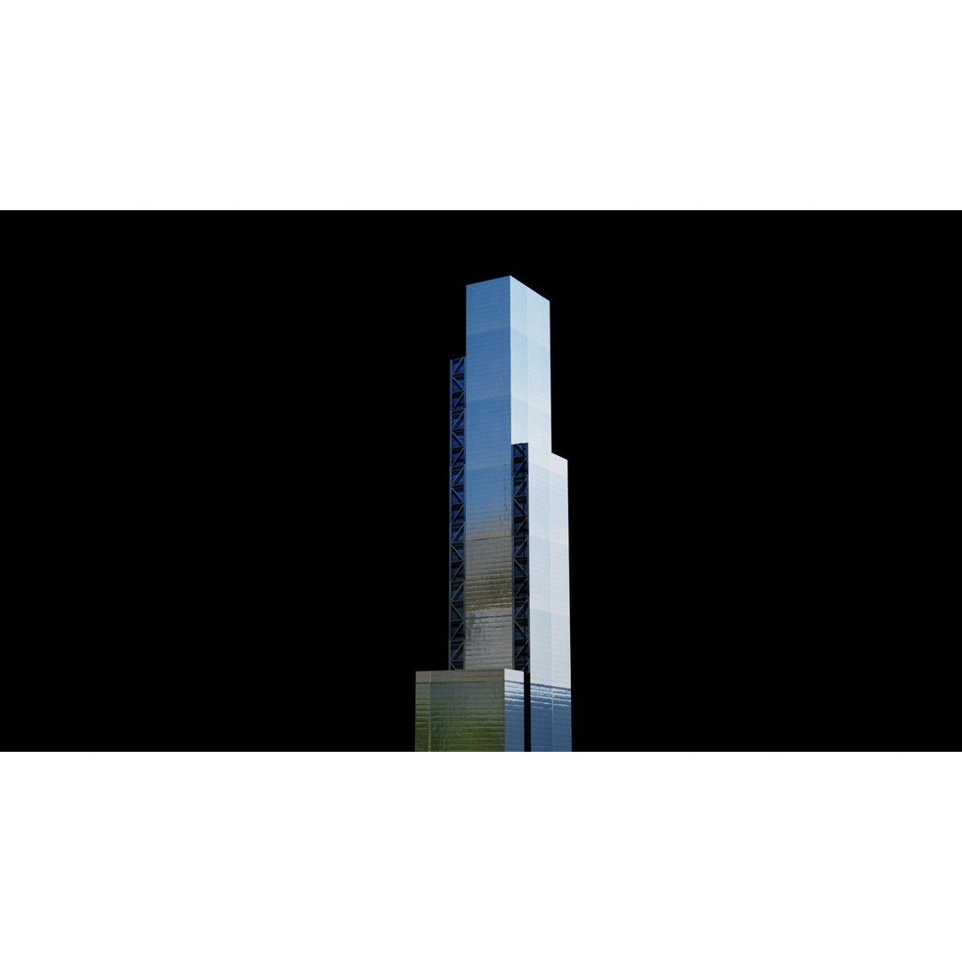World Trade Center Towers 3D Model – Low Poly Blender Asset - View 14