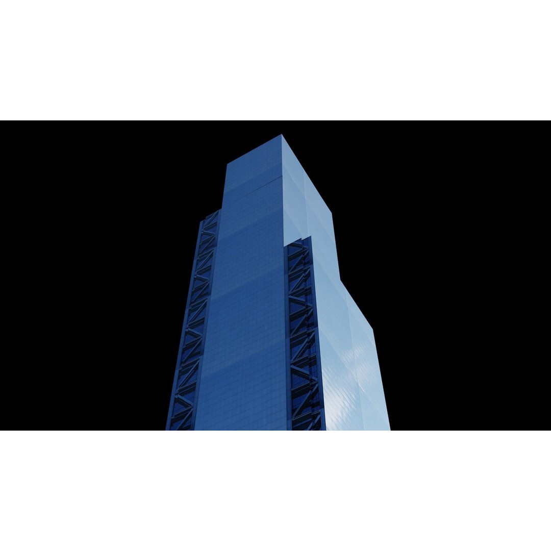 World Trade Center Towers 3D Model – Low Poly Blender Asset - View 15