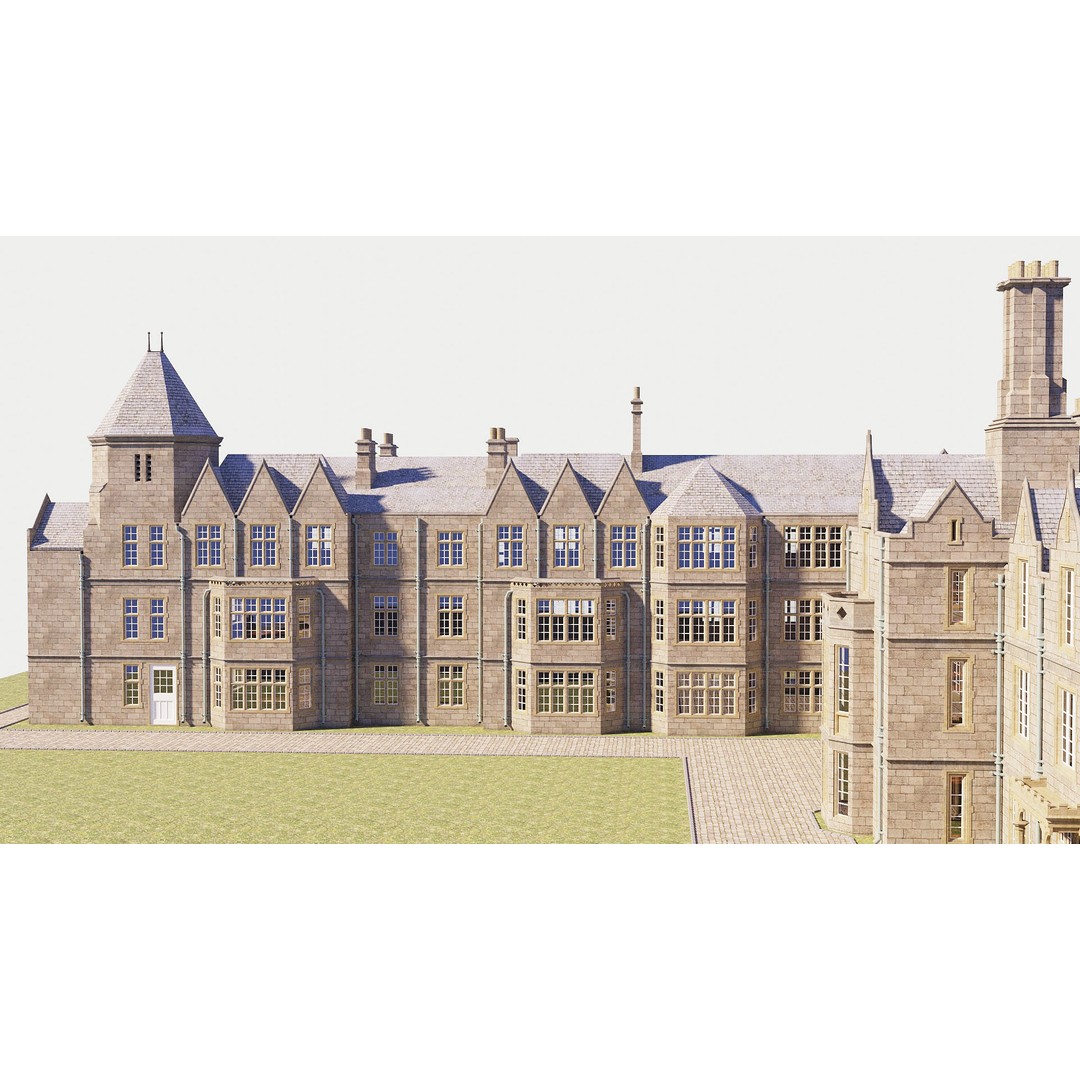 Victorian Manor 3D Model – High-End Photorealistic Asset, Blender - View 12