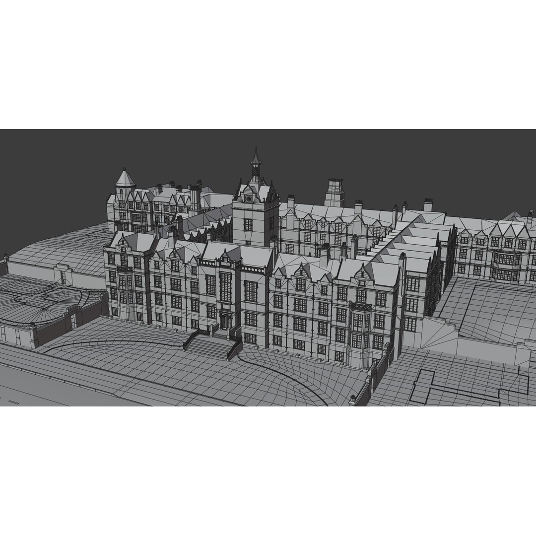Victorian Manor 3D Model – High-End Photorealistic Asset, Blender - View 18