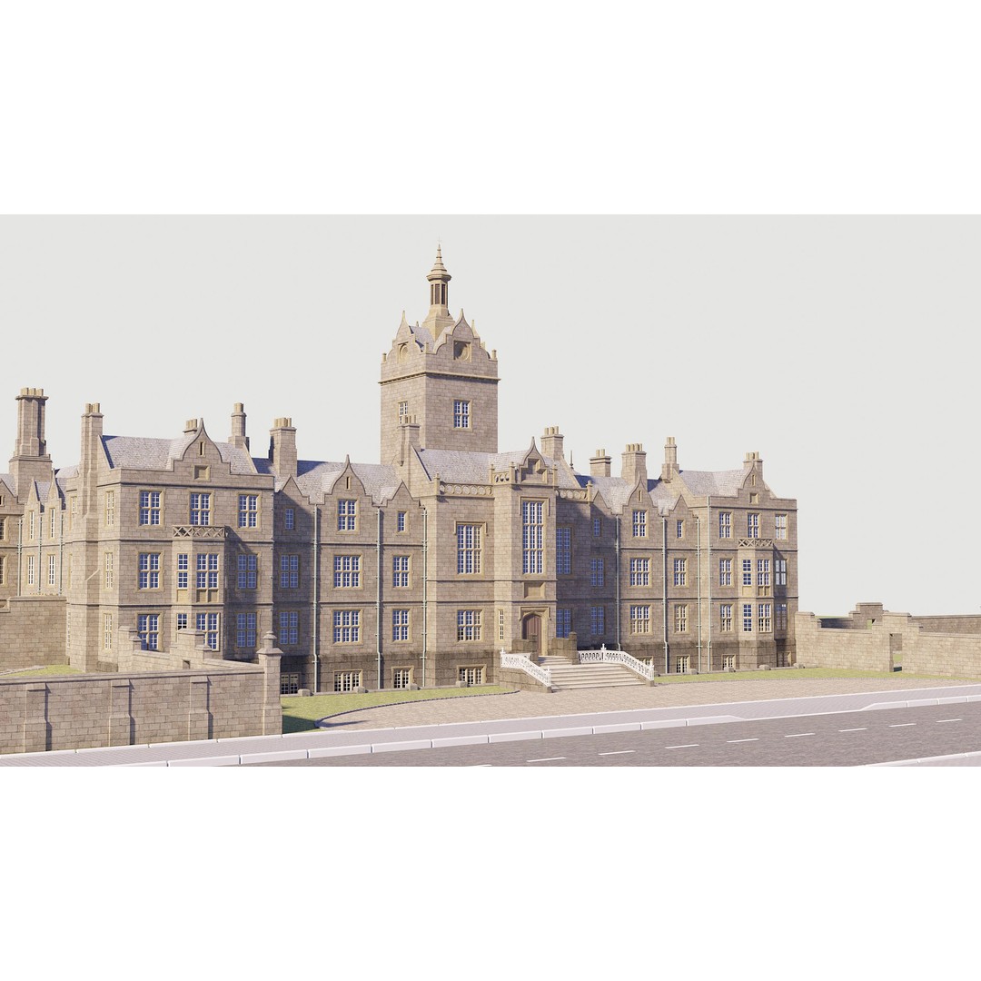 Victorian Manor 3D Model – High-End Photorealistic Asset, Blender - View 3