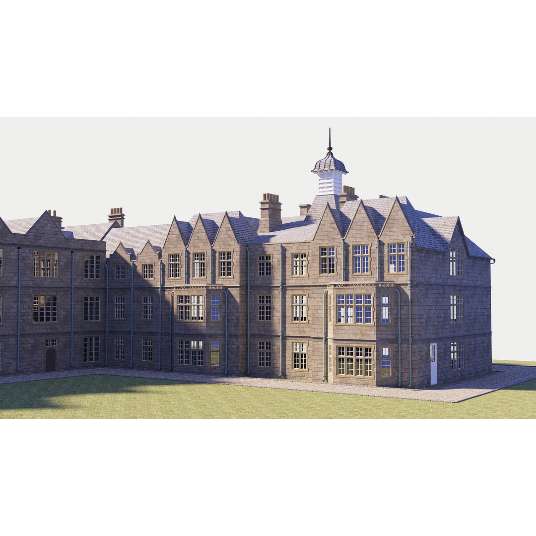 Victorian Manor 3D Model – High-End Photorealistic Asset, Blender - View 6