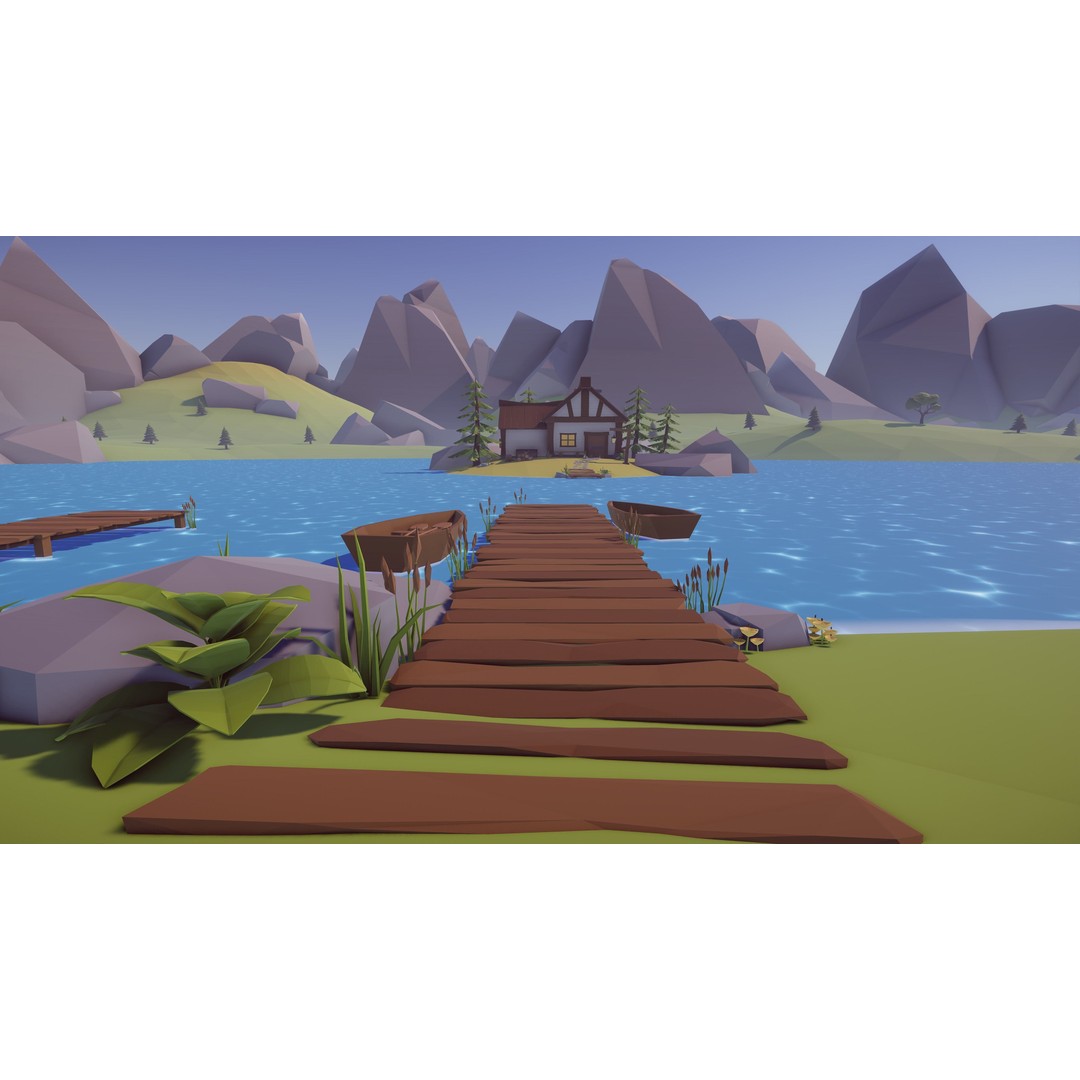 Medieval Village 3D Model – Low Poly Game Asset with 219 Prefabs - View 3