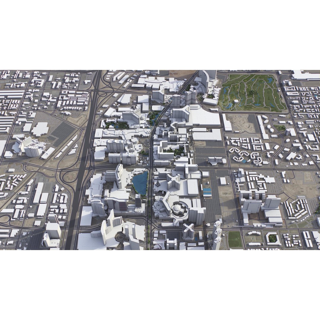 Las Vegas 3D Model – Low Poly Cityscape with Realistic Textures - View 14