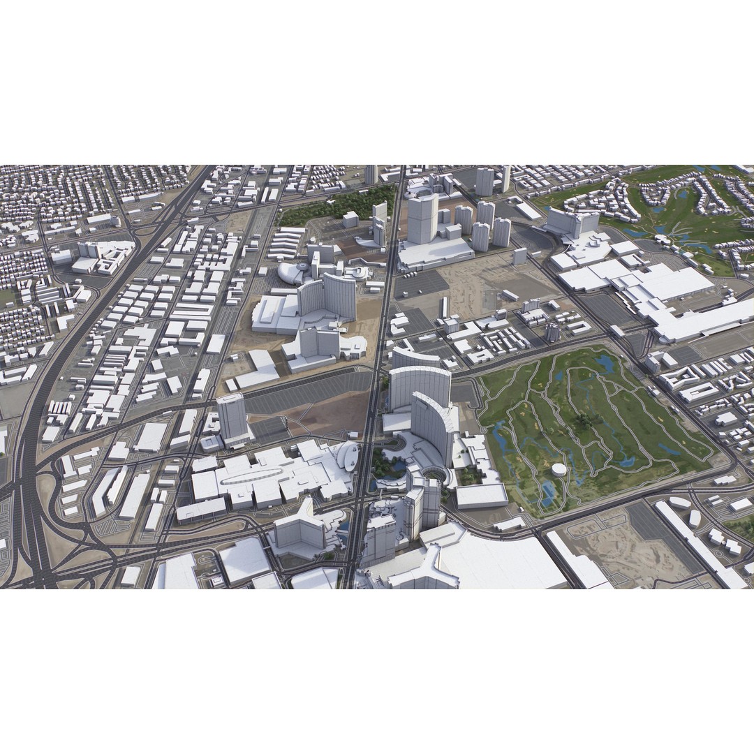 Las Vegas 3D Model – Low Poly Cityscape with Realistic Textures - View 16