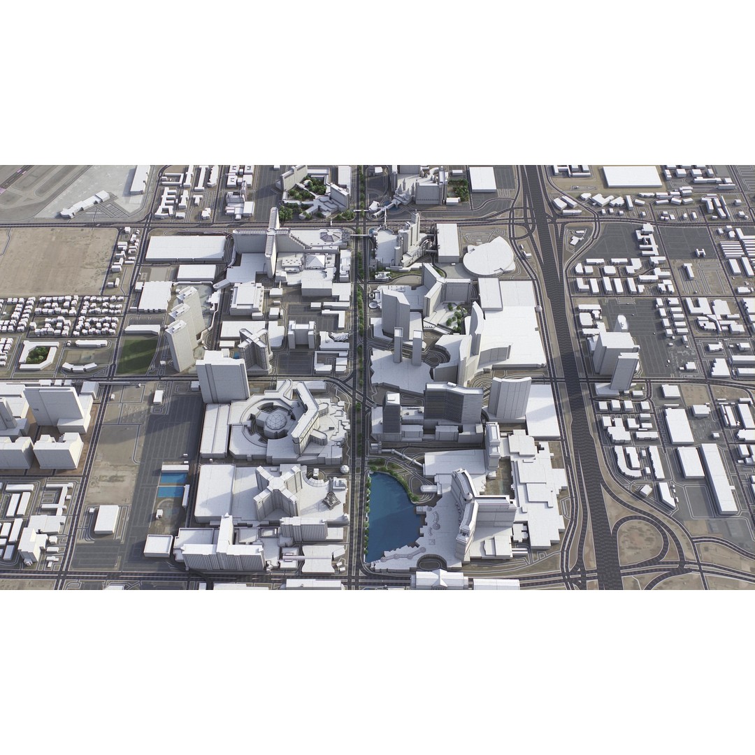 Las Vegas 3D Model – Low Poly Cityscape with Realistic Textures - View 19