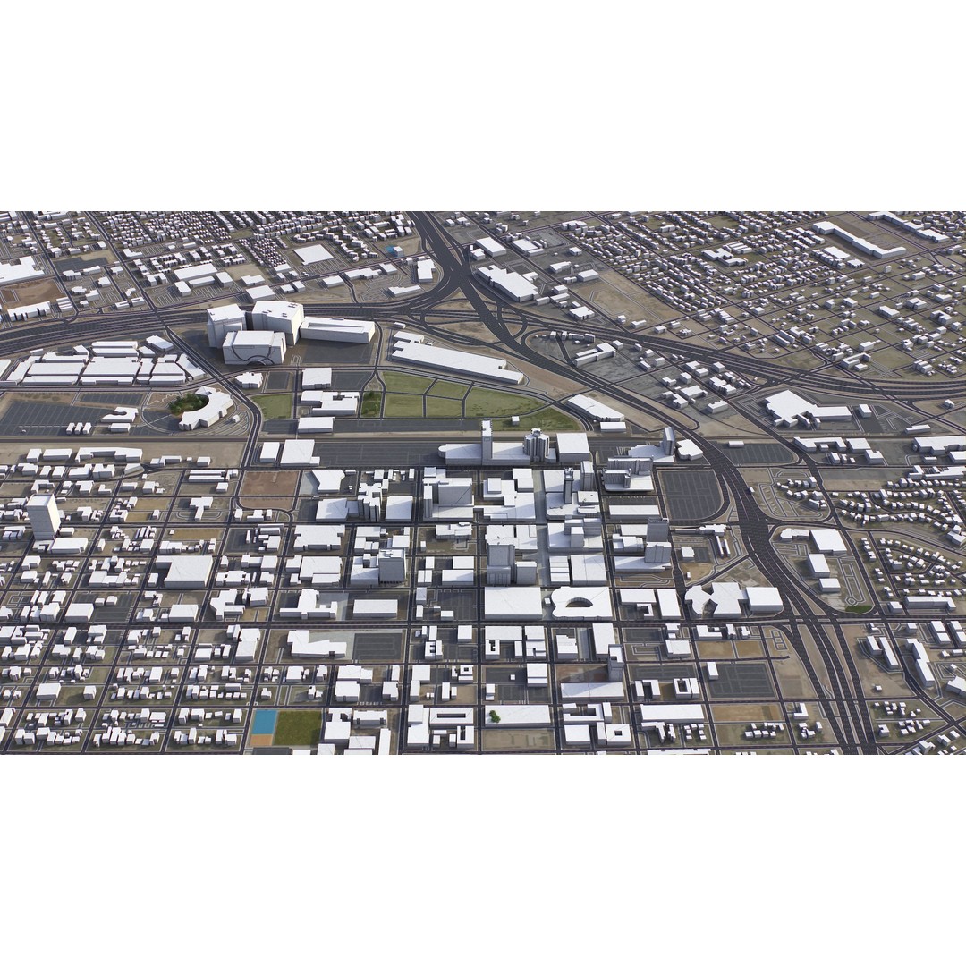 Las Vegas 3D Model – Low Poly Cityscape with Realistic Textures - View 34