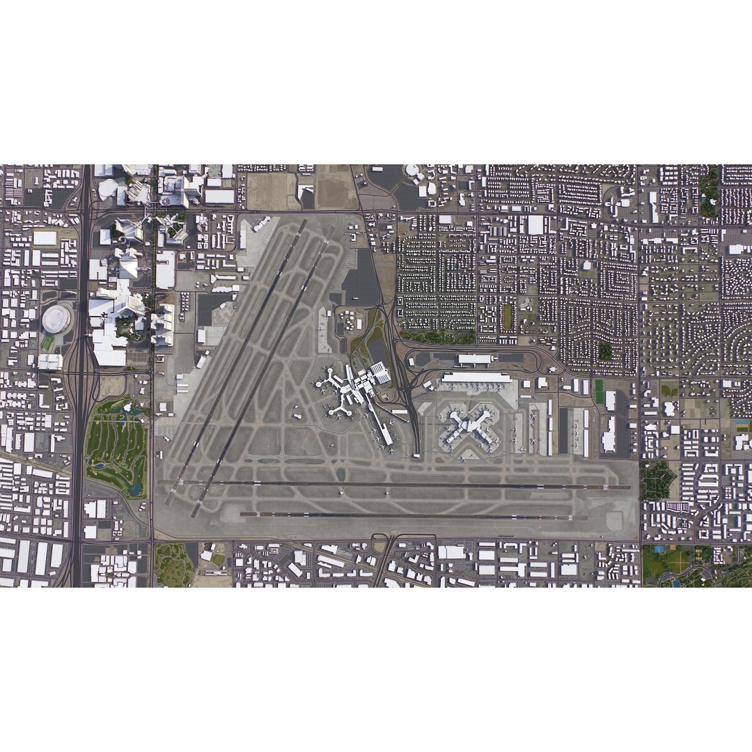 Las Vegas 3D Model – Low Poly Cityscape with Realistic Textures - View 43