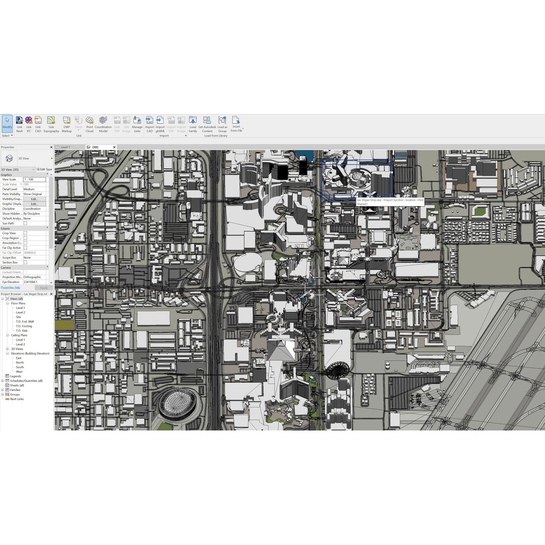 Las Vegas 3D Model – Low Poly Cityscape with Realistic Textures - View 45