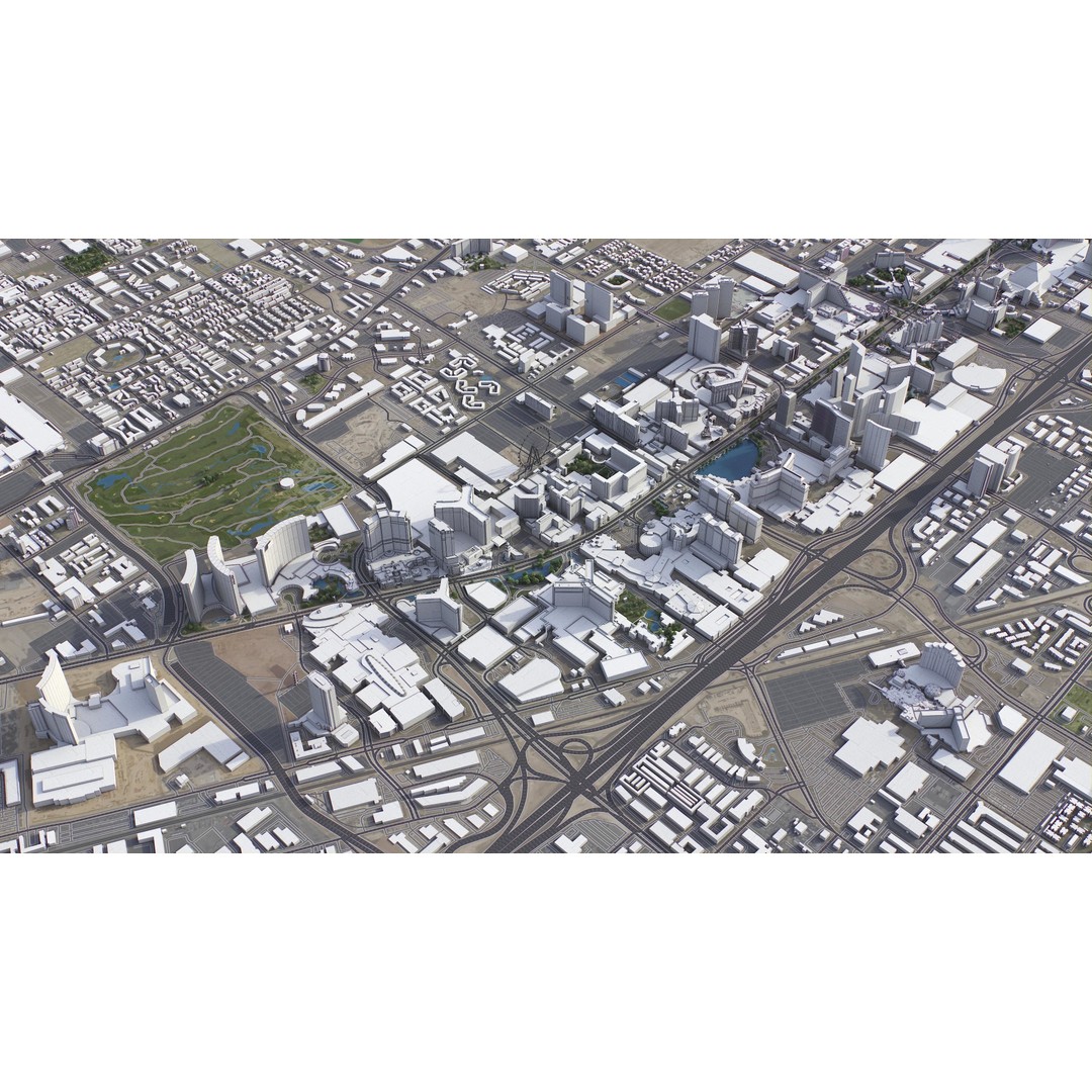 Las Vegas 3D Model – Low Poly Cityscape with Realistic Textures - View 5