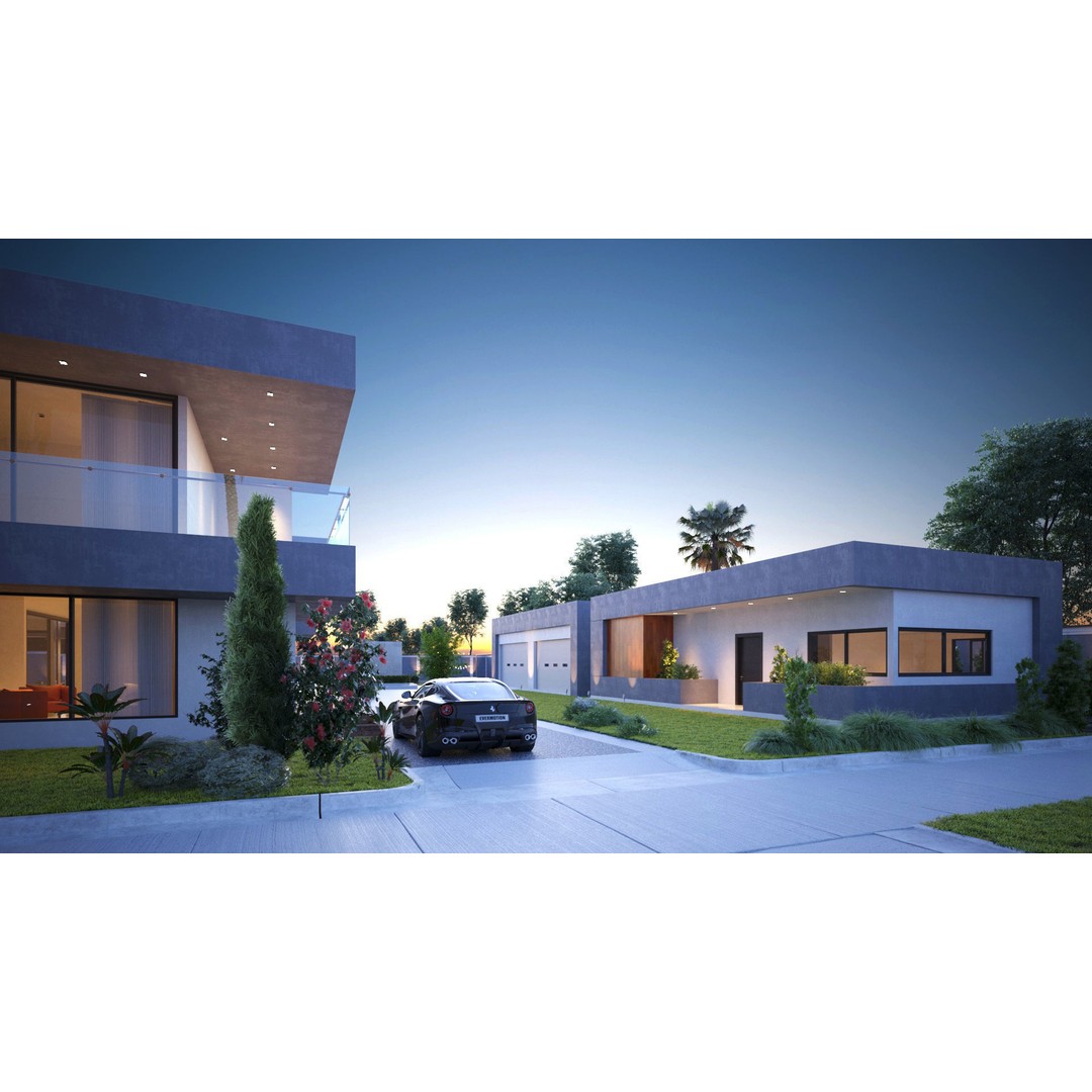 Modern House 3D Model – Realistic Villa in Forest Environment, FBX & OBJ - View 12