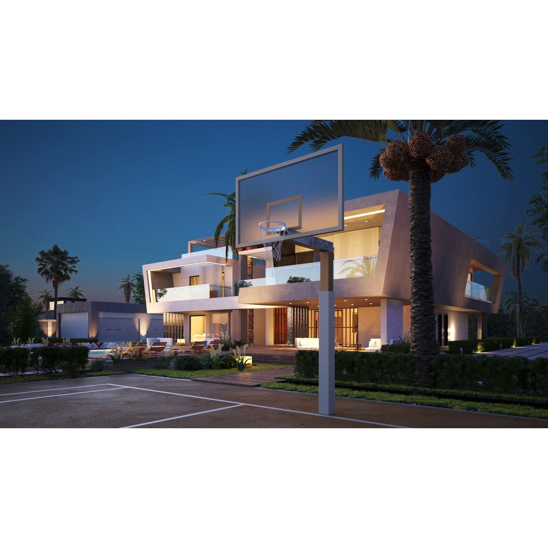 Modern House 3D Model – Realistic Villa in Forest Environment, FBX & OBJ - View 6