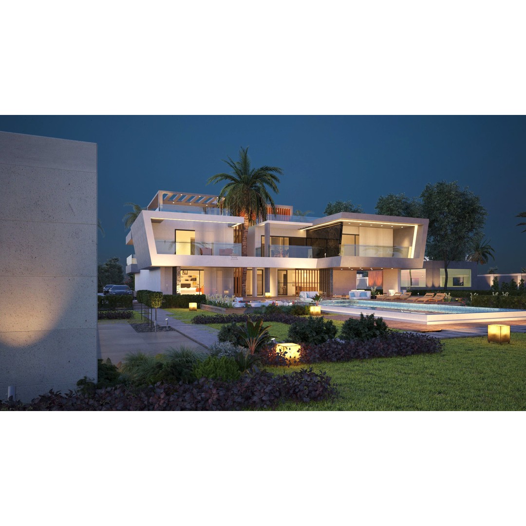 Modern House 3D Model – Realistic Villa in Forest Environment, FBX & OBJ - View 8