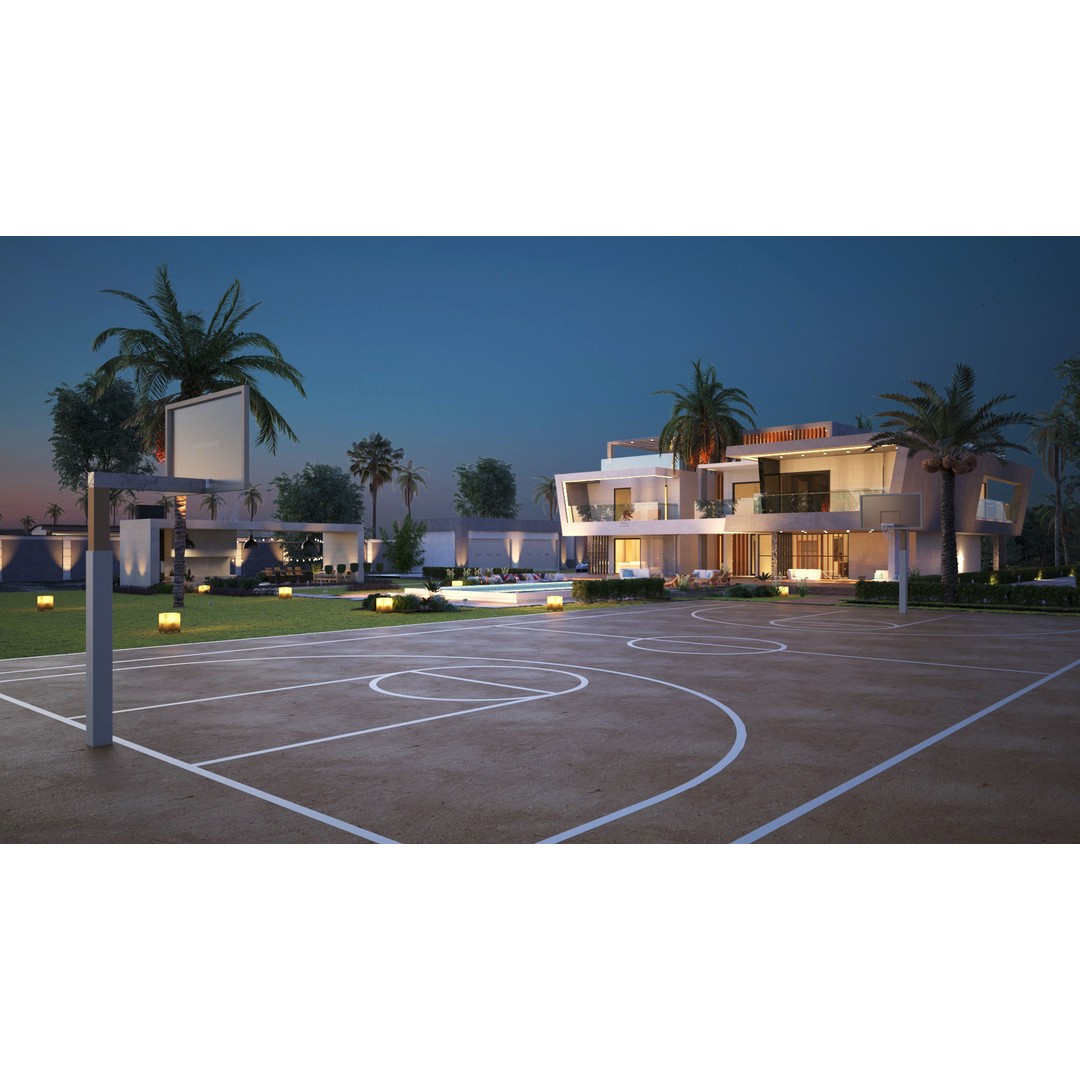 Modern House 3D Model – Realistic Villa in Forest Environment, FBX & OBJ - View 9