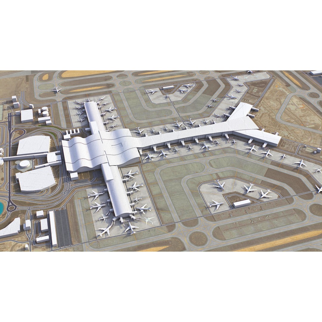Qatar Cityscape 3D Model – Low Poly with High-Resolution Textures, FBX - View 22