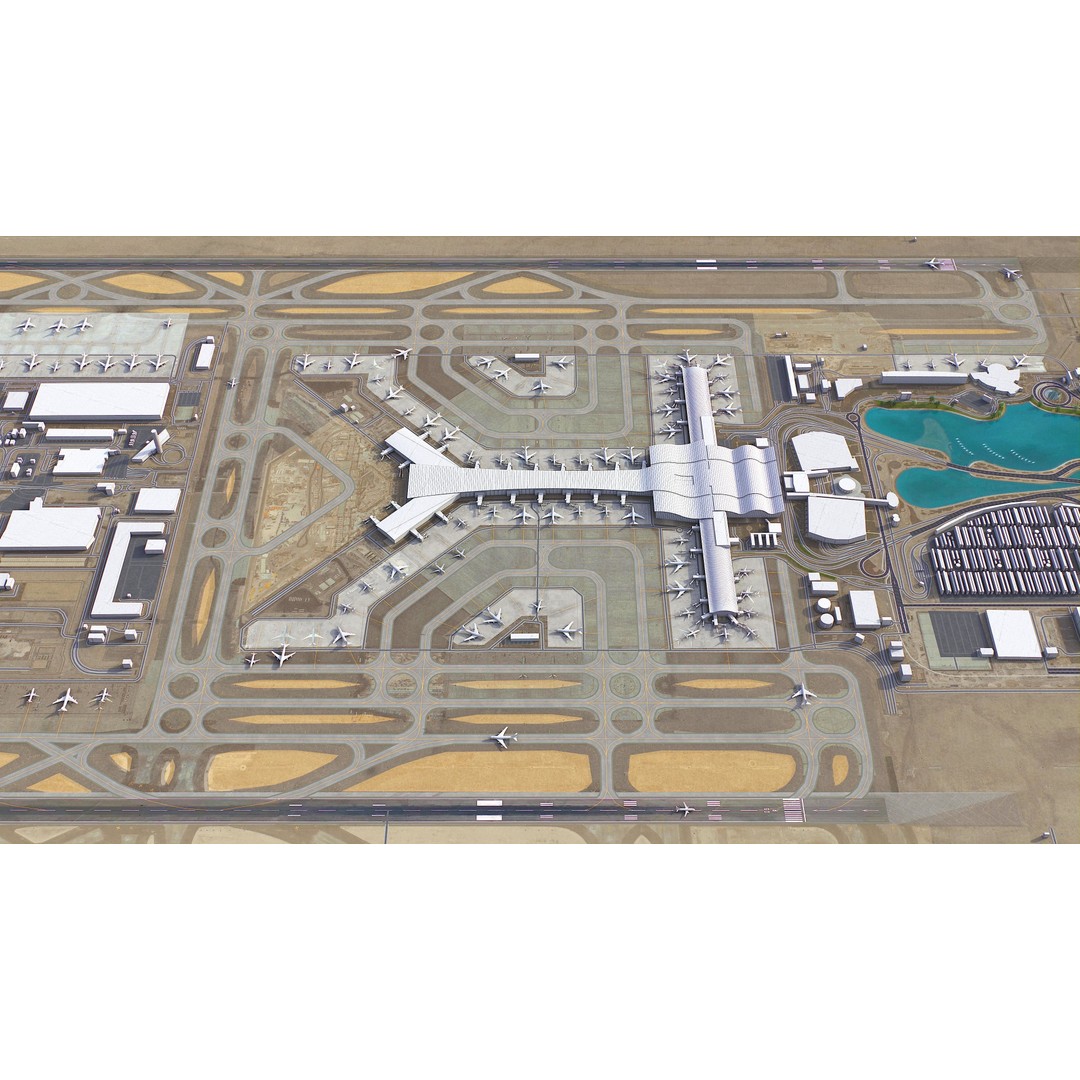 Qatar Cityscape 3D Model – Low Poly with High-Resolution Textures, FBX - View 24