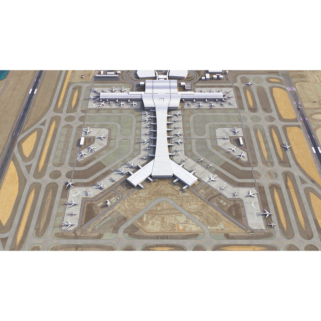 Qatar Cityscape 3D Model – Low Poly with High-Resolution Textures, FBX - View 25