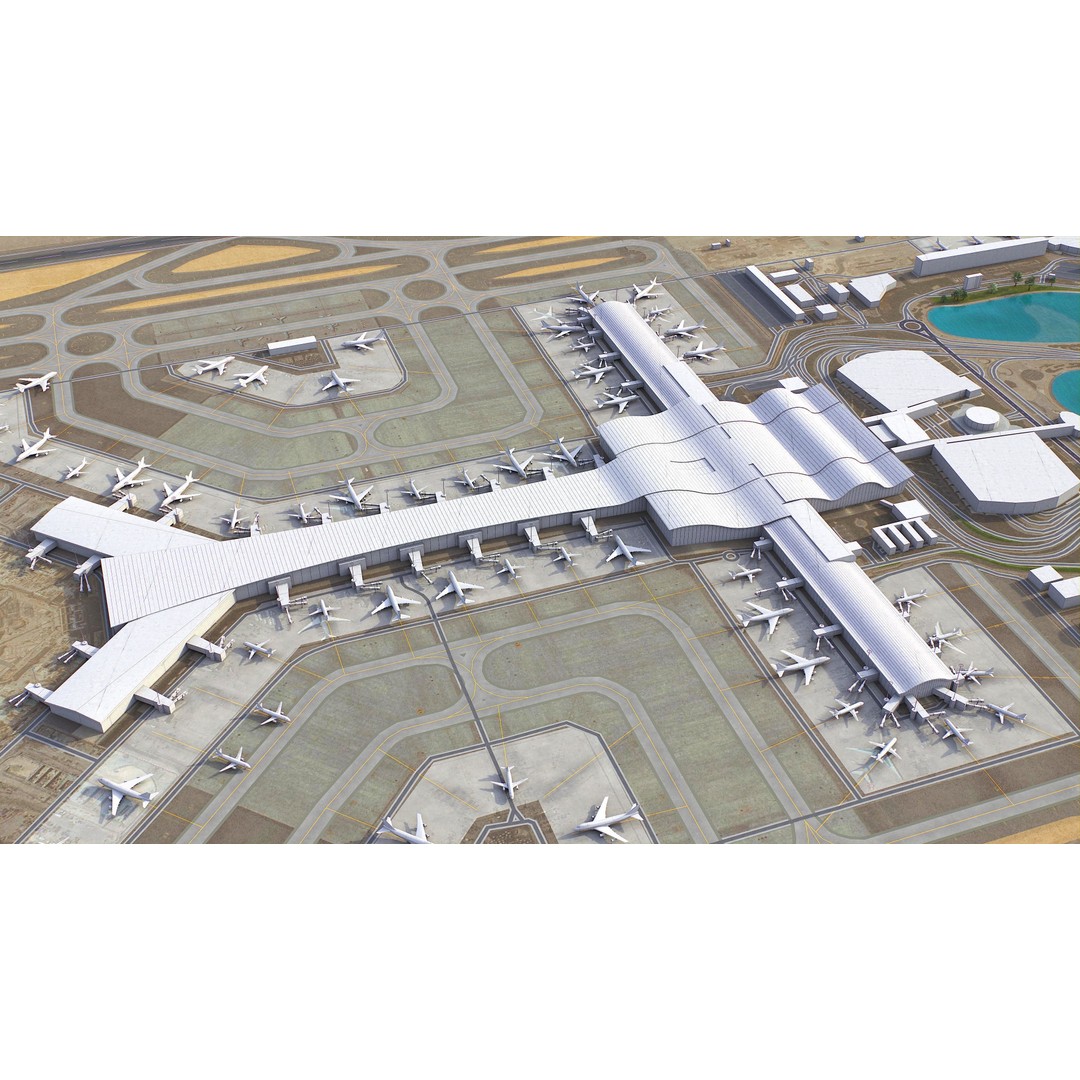 Qatar Cityscape 3D Model – Low Poly with High-Resolution Textures, FBX - View 28