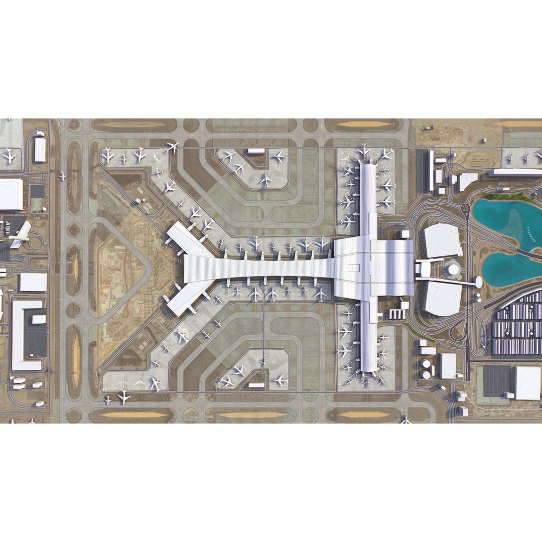 Qatar Cityscape 3D Model – Low Poly with High-Resolution Textures, FBX - View 31
