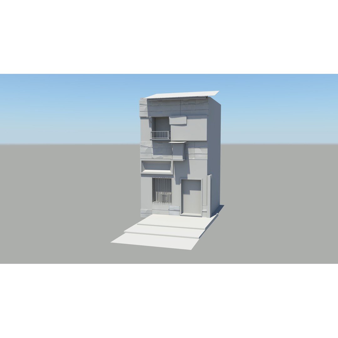 Japan Modern Street Scene 3D Model – Modular Buildings, FBX - View 20