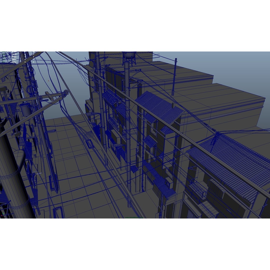 Japan Modern Street Scene 3D Model – Modular Buildings, FBX - View 9