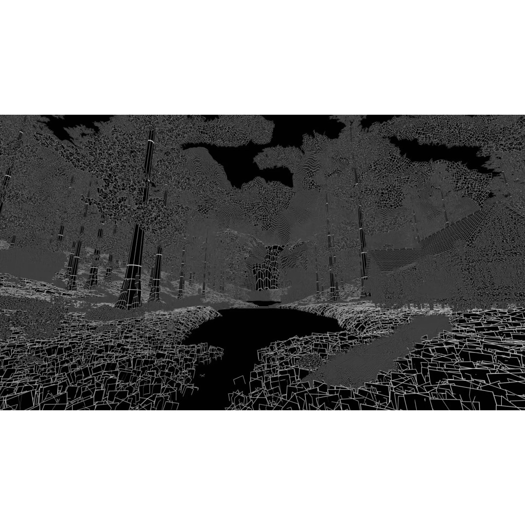 Old House 3D Model – Medieval Forest Scene, Blender