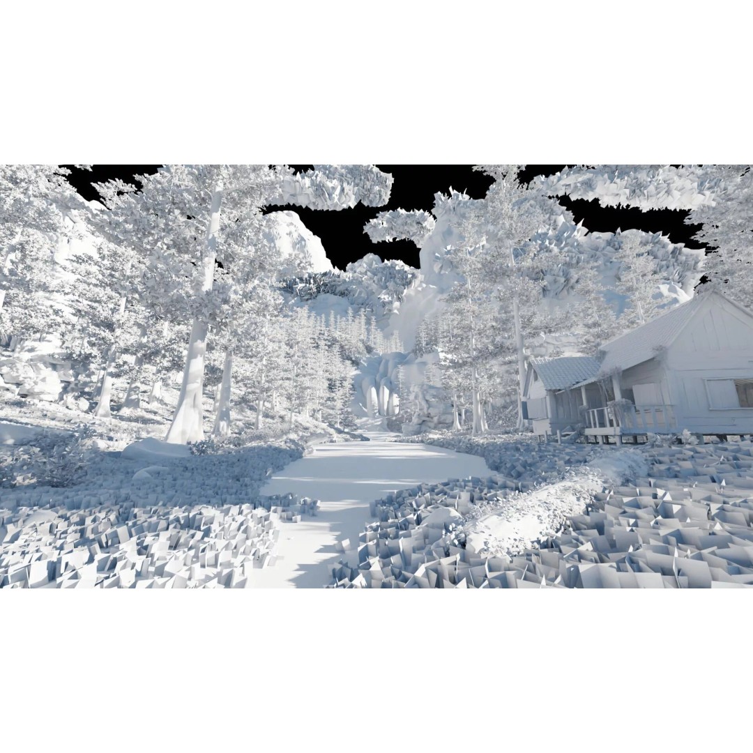 Old House 3D Model – Medieval Forest Scene, Blender - View 10