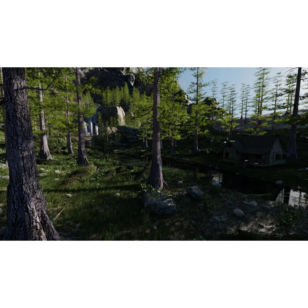 Old House 3D Model – Medieval Forest Scene, Blender - View 4
