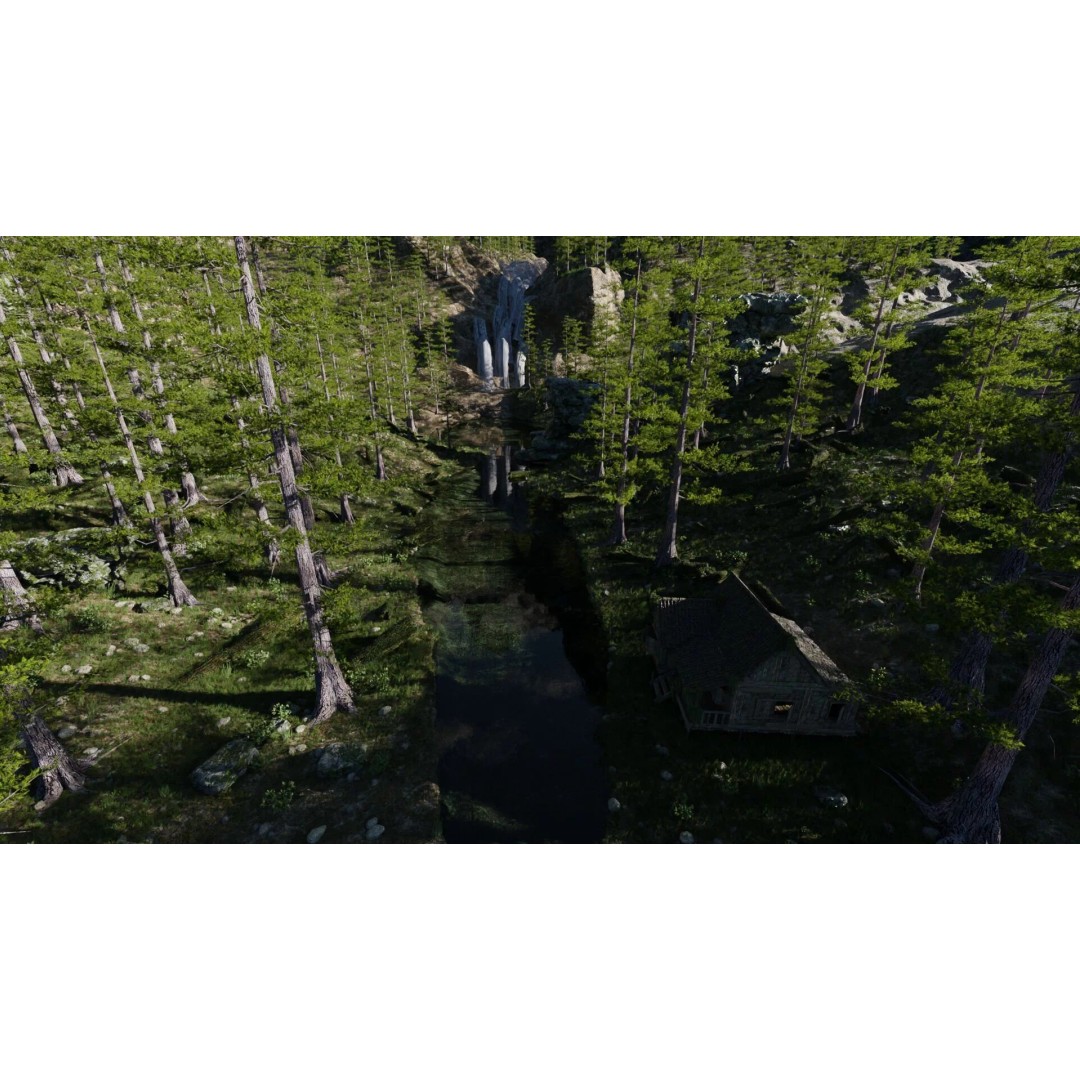 Old House 3D Model – Medieval Forest Scene, Blender - View 5
