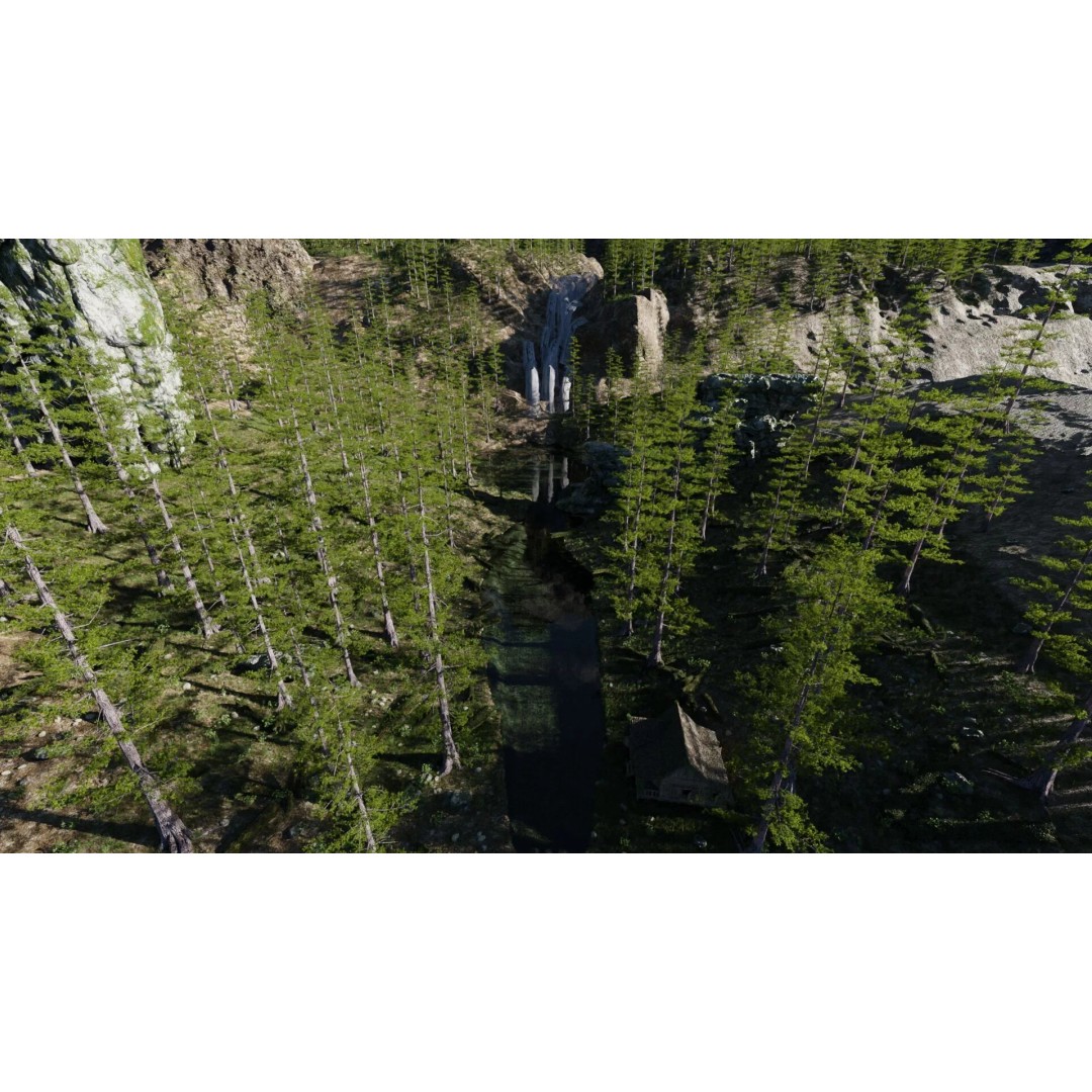 Old House 3D Model – Medieval Forest Scene, Blender - View 8