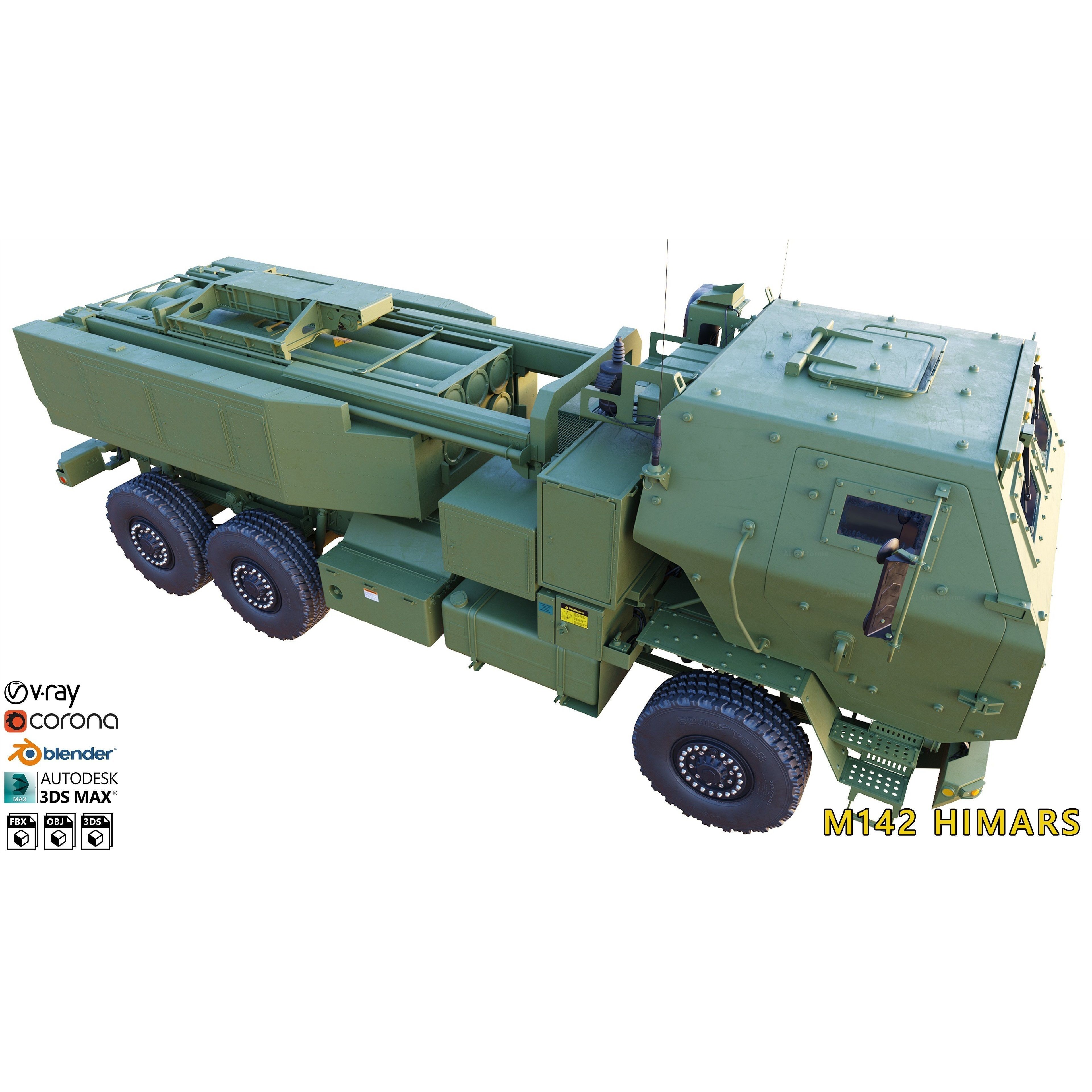 M142 HIMARS - High-Detail 3D Model - View 12