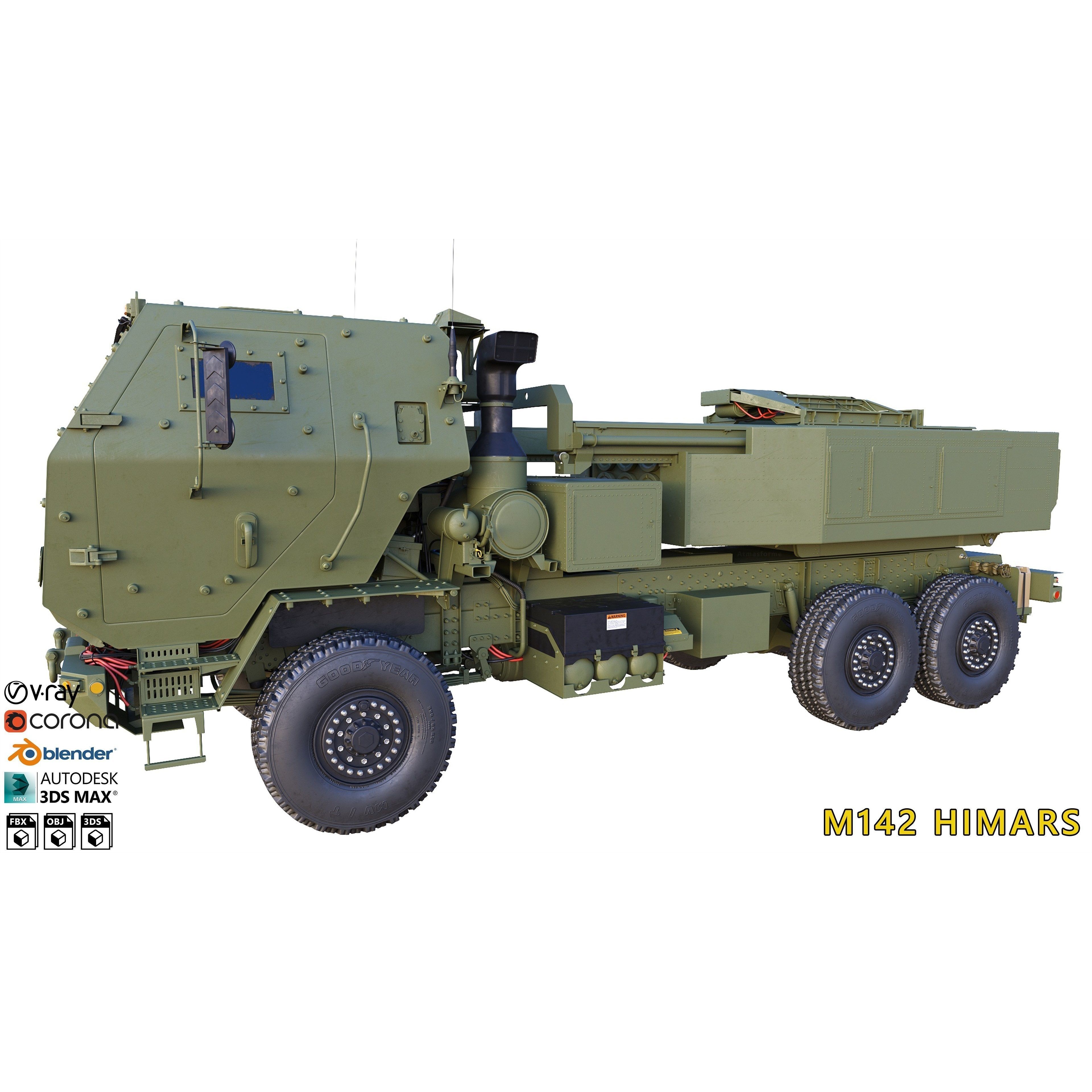 M142 HIMARS - High-Detail 3D Model - View 3