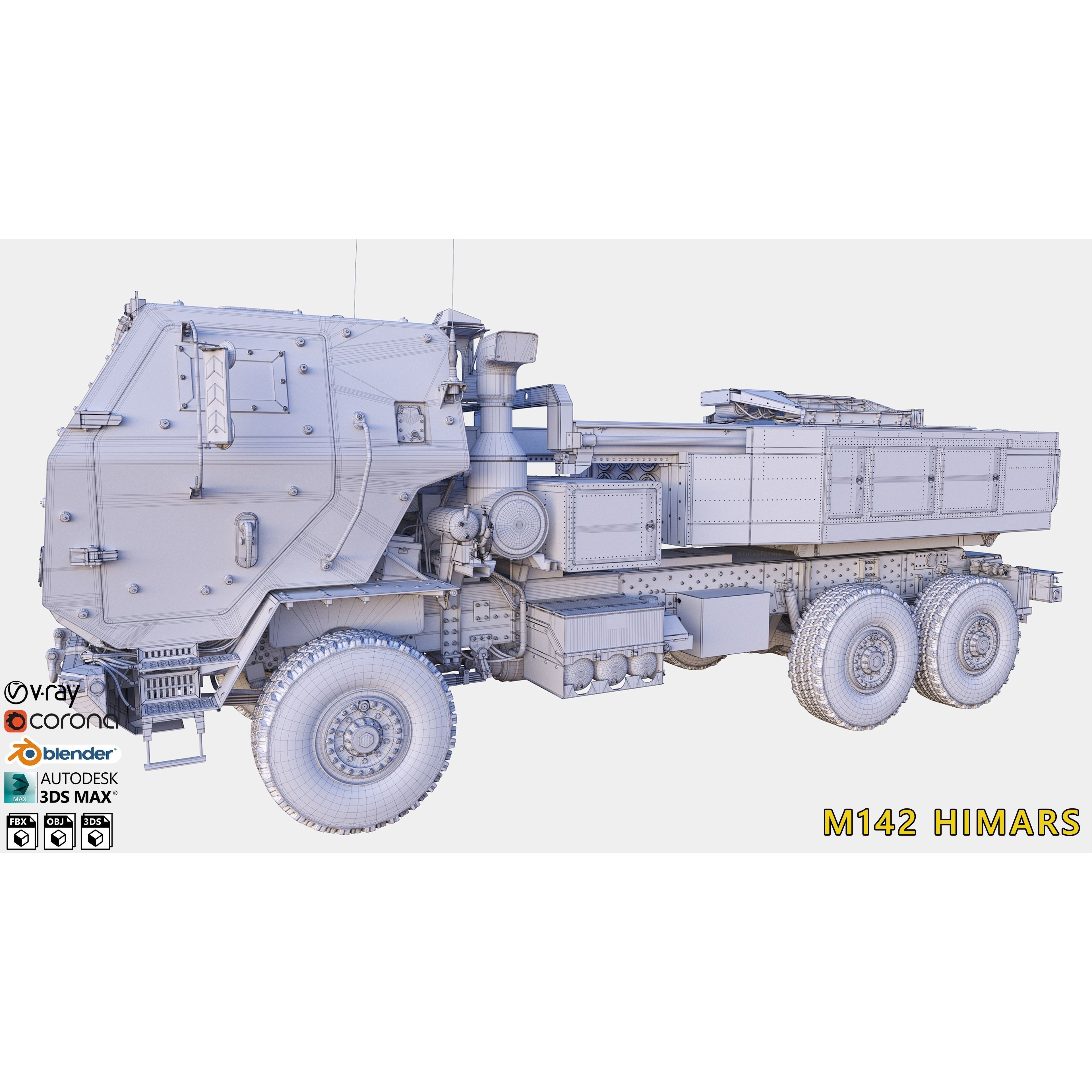 M142 HIMARS - High-Detail 3D Model - View 4