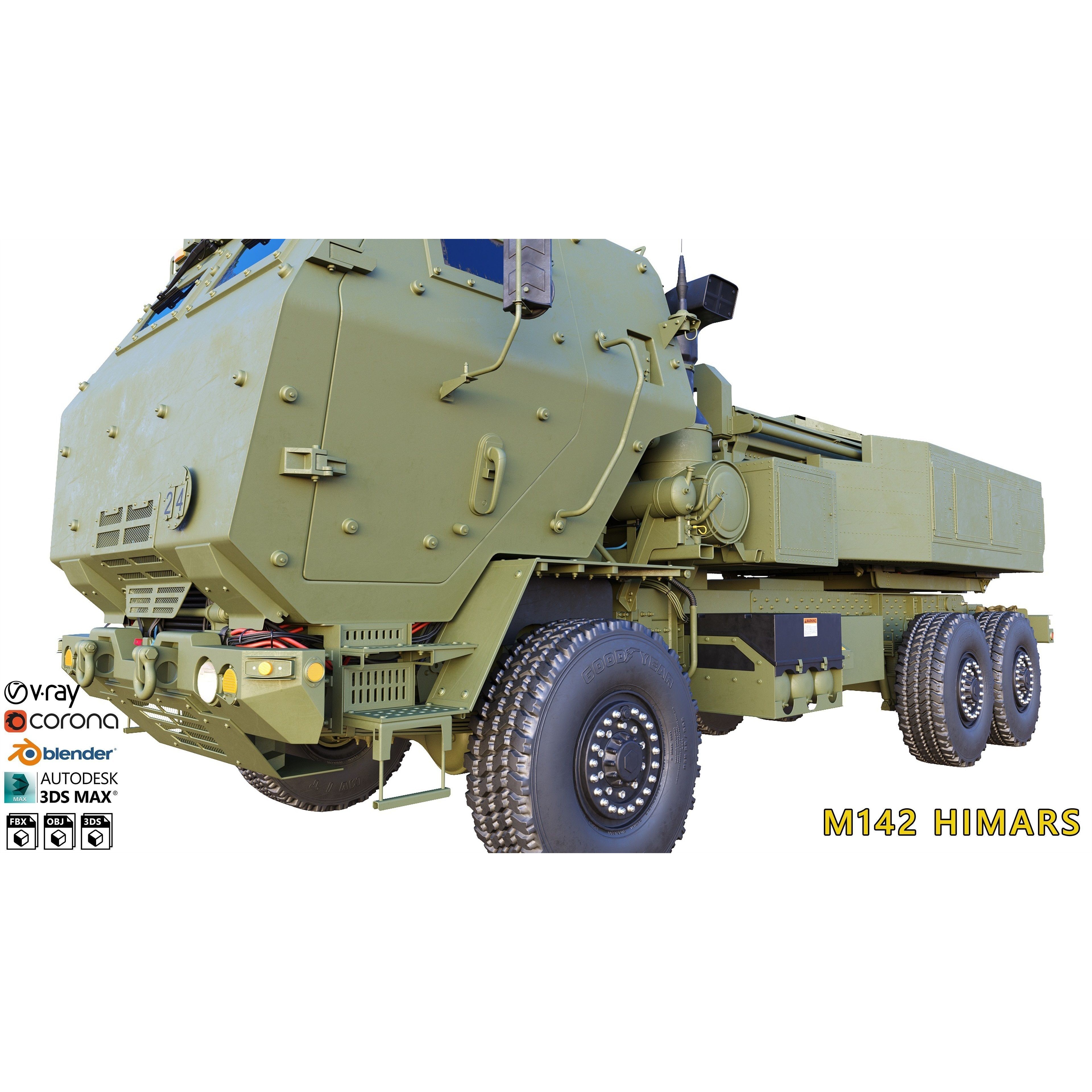 M142 HIMARS - High-Detail 3D Model - View 6